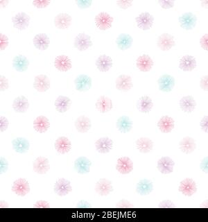 Abstract flower seamless pattern. Hand drawn vector illustration pattern. For fashion, textile, web, print, surface design Stock Vector