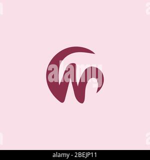 Initial letter wp logo or pw logo vector design templates Stock Vector