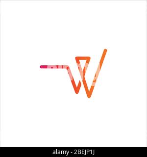 Initial letter wp logo or pw logo vector design templates Stock Vector