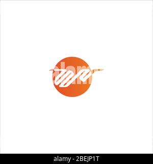 Initial letter wp logo or pw logo vector design templates Stock Vector