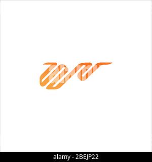 Initial letter wp logo or pw logo vector design templates Stock Vector