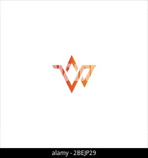 Initial letter wp logo or pw logo vector design templates Stock Vector