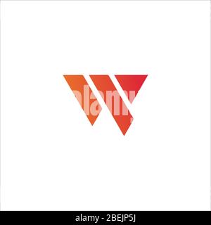 Initial letter wp logo or pw logo vector design templates Stock Vector