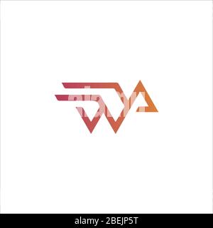 Initial letter wp logo or pw logo vector design templates Stock Vector