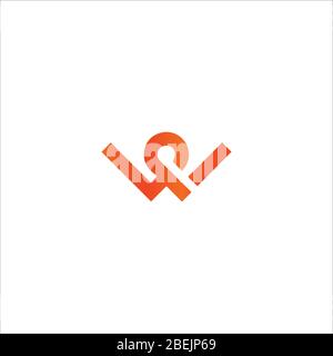 Initial letter wp logo or pw logo vector design templates Stock Vector