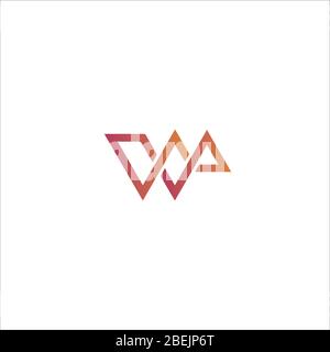 Initial letter wp logo or pw logo vector design templates Stock Vector