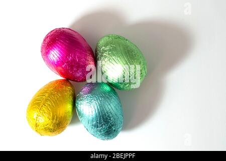 Easter eggs isolated on white Stock Photo