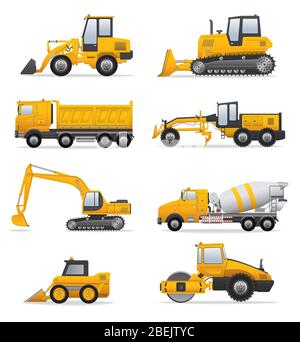 Building machines set Stock Vector