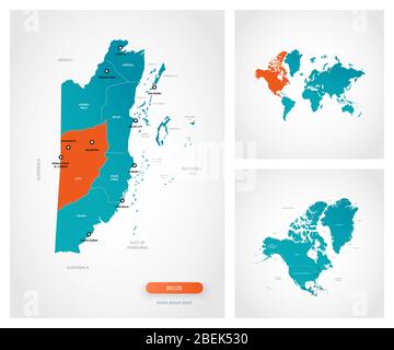 Editable template of map of === with marks. ===  on world map and on === map. Stock Vector