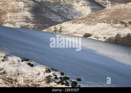 View from Gaerstone on Hope Bowdler Hill, Church Stretton, Shropshire, England, UK in Winter. Stock Photo