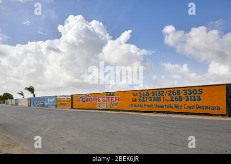 Sea Wall Seawall in Georgetown Guyana, South America Stock Photo