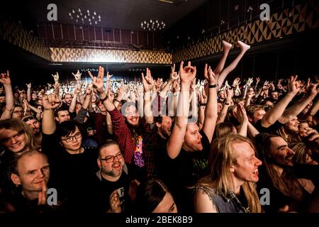 Copenhagen, Denmark. 31st, January 2018. Concert goers attend a live concert with the American glam metal band Steel Panther at VEGA in Copenhagen. (Photo credit: Gonzales Photo - Lasse Lagoni). Stock Photo