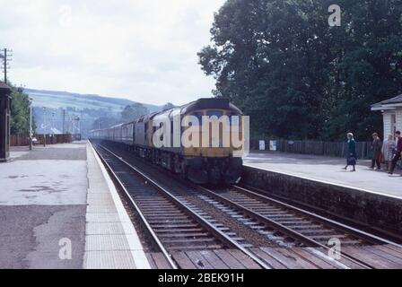 1970, scene on British Railways, UK, Pitlochry, Highland Scotland Stock Photo