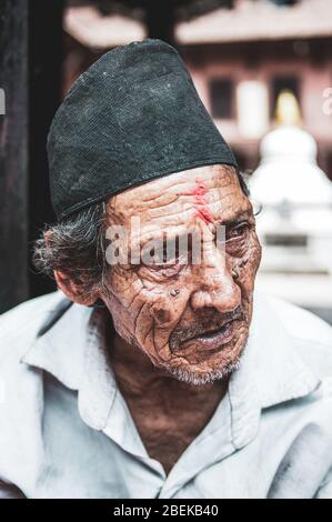 Kathmandu, street portraits Stock Photo