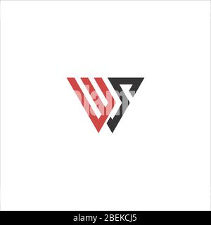 Initial letter ws logo or sw logo vector design template Stock Vector