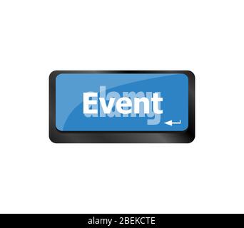 A keyboard with a blue button - Search. Color button on the gray silver ...