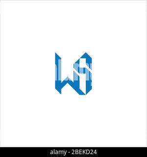 Initial letter ws logo or sw logo vector design template Stock Vector