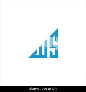 Initial letter ws logo or sw logo vector design template Stock Vector
