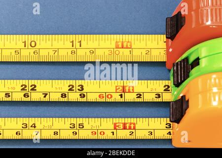 Steel tape measure in inches hi-res stock photography and images - Alamy