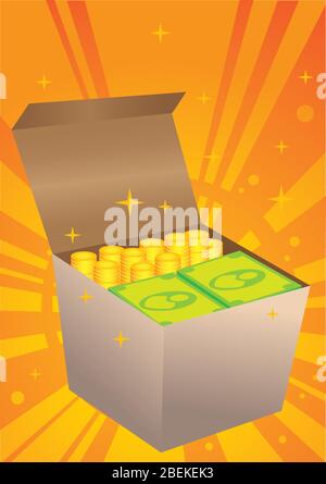 Money box Vector illustration in flat design Stock Vector Image & Art ...