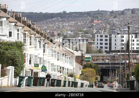 Brighton, UK. 14th Apr, 2020. The streets and roads remain very quiet on Day 30 of the Lockdown in the United Kingdom. Credit: James Boardman/Alamy Live News Stock Photo