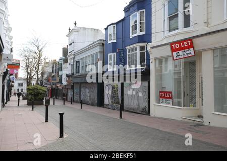 Brighton, UK. 14th Apr, 2020. The streets and roads remain very quiet on Day 30 of the Lockdown in the United Kingdom. Credit: James Boardman/Alamy Live News Stock Photo