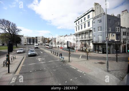 Brighton, UK. 14th Apr, 2020. The streets and roads remain very quiet on Day 30 of the Lockdown in the United Kingdom. Credit: James Boardman/Alamy Live News Stock Photo