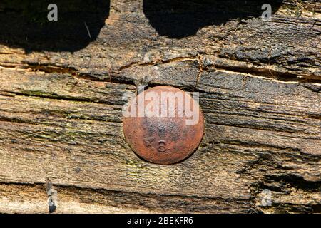 old iron rivet Stock Photo