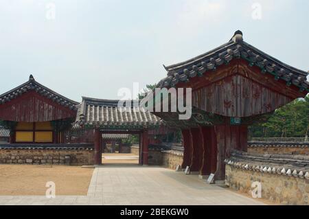 Royal tomb in Gimhae in summer in South Korea Stock Photo
