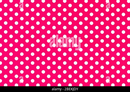 Pink polka dot textured background with white dots Stock Photo