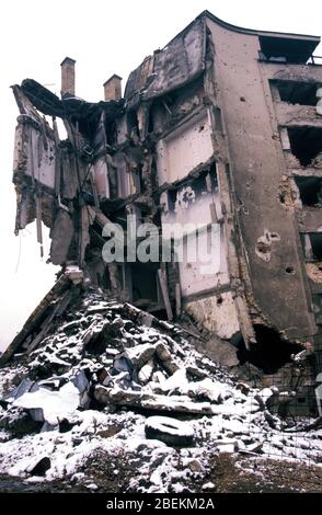 Sarajevo 1998 war destruction of apartments and houses in Sarajevo's