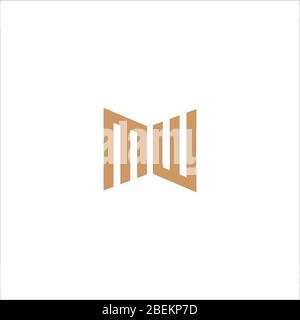Initial letter wm logo or mw logo vector design template Stock Vector