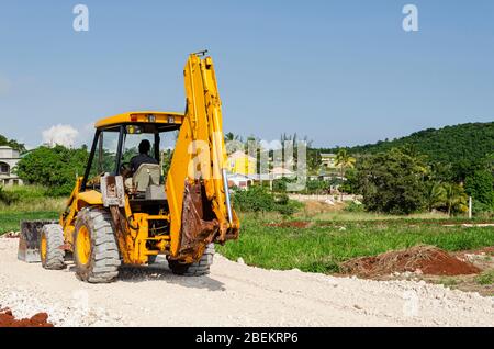 Back Of Tractor Loader Stock Photo