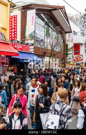 Tokyo, Harajuku, Takeshita street. ACDC Rag famous fashion boutique ...