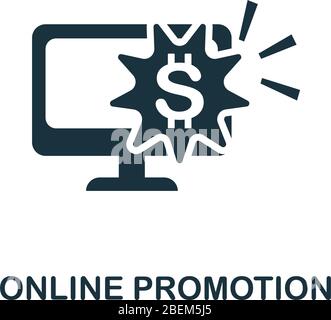 Online Promotion icon. Simple illustration from e-commerce collection. Creative Online Promotion icon for web design, templates, infographics and more Stock Vector
