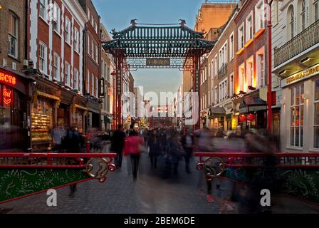 Chinese Community Chinatown Gate, 10 Wardour St, West End, London W1D 6BZ Architecture Stock Photo