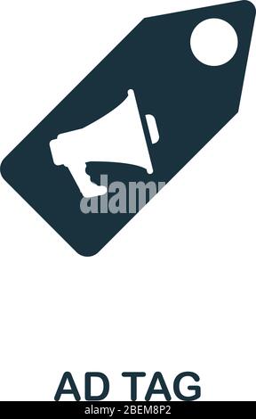 Ad Tag icon. Simple element from affiliate marketing collection. Filled Ad Tag icon for templates, infographics and more Stock Vector