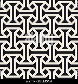 Vector seamless intersecting lies pattern. Modern stylish abstract texture. Repeating geometric tiles. Stock Vector