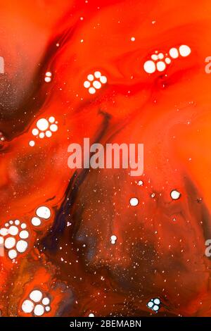Abstract art made from ink flowing macrophotography Stock Photo
