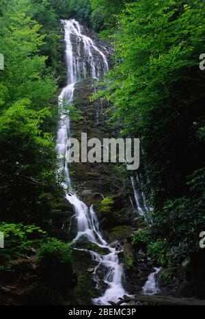 Mingo Falls, Cherokee Indian Reservation, North Carolina Stock Photo