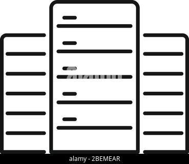 Server architecture icon. Outline server architecture vector icon for web design isolated on white background Stock Vector
