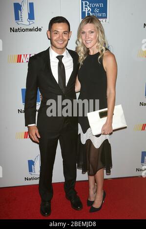 ***FILE PHOTO*** NASCAR Driver Kyle Larson fired From Racing Team For Racial Slur. NEW YORK, NY - SEPTEMBER 27: Kyle Larson at The NASCAR Foundation Celebrates 10 Years Of Giving At First-Ever Nascar Foundation Honors Gala at Marriot Marquis on September 27, 2016 in New York City. Credit: Diego Corredor/Media Punch Credit: MediaPunch Inc/Alamy Live News Stock Photo