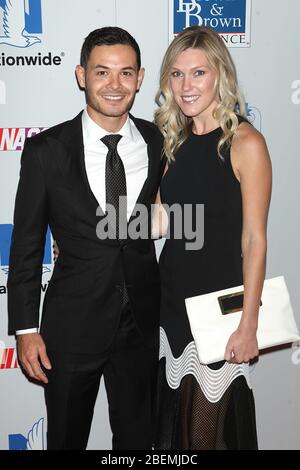 ***FILE PHOTO*** NASCAR Driver Kyle Larson fired From Racing Team For Racial Slur. NEW YORK, NY - SEPTEMBER 27: Kyle Larson at The NASCAR Foundation Celebrates 10 Years Of Giving At First-Ever Nascar Foundation Honors Gala at Marriot Marquis on September 27, 2016 in New York City. Credit: Diego Corredor/Media Punch Credit: MediaPunch Inc/Alamy Live News Stock Photo