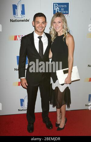 ***FILE PHOTO*** NASCAR Driver Kyle Larson fired From Racing Team For Racial Slur. NEW YORK, NY - SEPTEMBER 27: Kyle Larson at The NASCAR Foundation Celebrates 10 Years Of Giving At First-Ever Nascar Foundation Honors Gala at Marriot Marquis on September 27, 2016 in New York City. Credit: Diego Corredor/Media Punch Credit: MediaPunch Inc/Alamy Live News Stock Photo