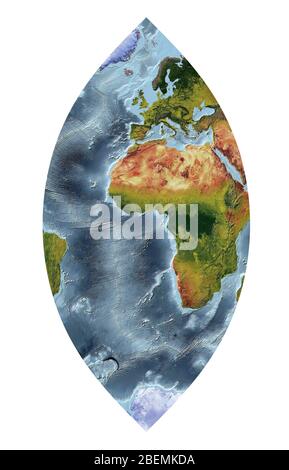 Relief map of Japan with shaded relief Stock Photo - Alamy