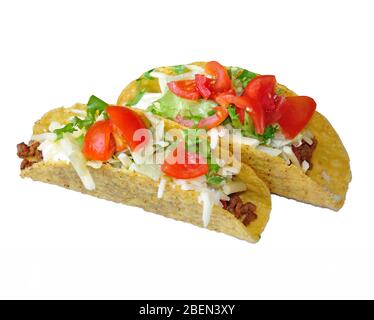 Fresh Mexican tacos with salad, Dartmouth, Devon, England, United Kingdom Stock Photo