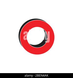 circle 3d linked ring logo vector Stock Vector