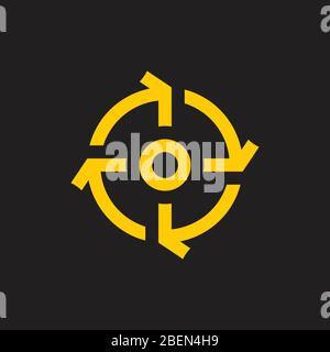 circle rotation arrows motion design logo vector Stock Vector