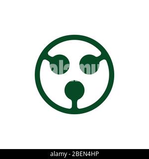 circle linked dots logo vector Stock Vector