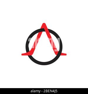 linked arrow circle line logo vector Stock Vector